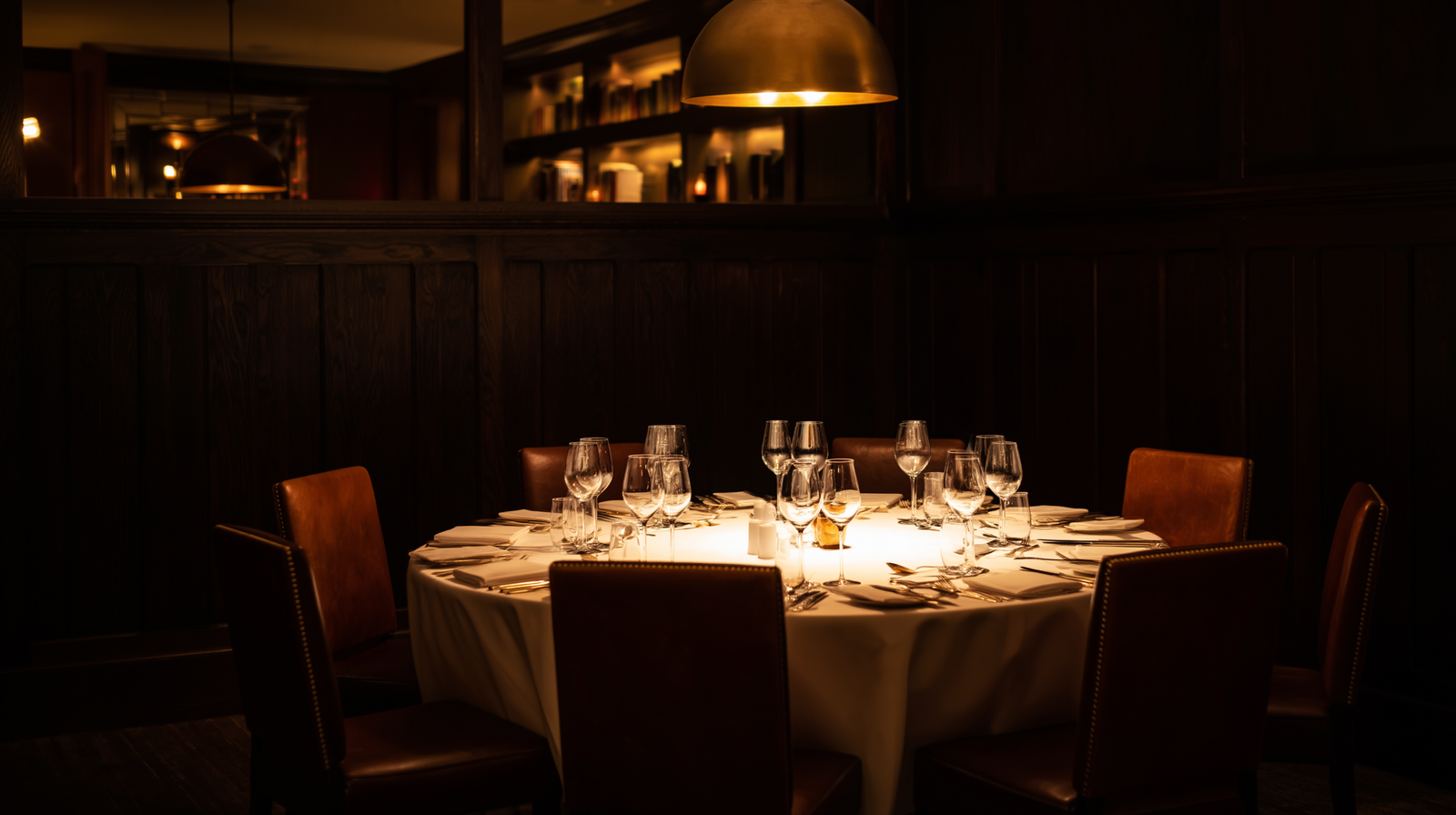 Atmospheric venue setting for a Golf speaker event at Steam Wine Bar